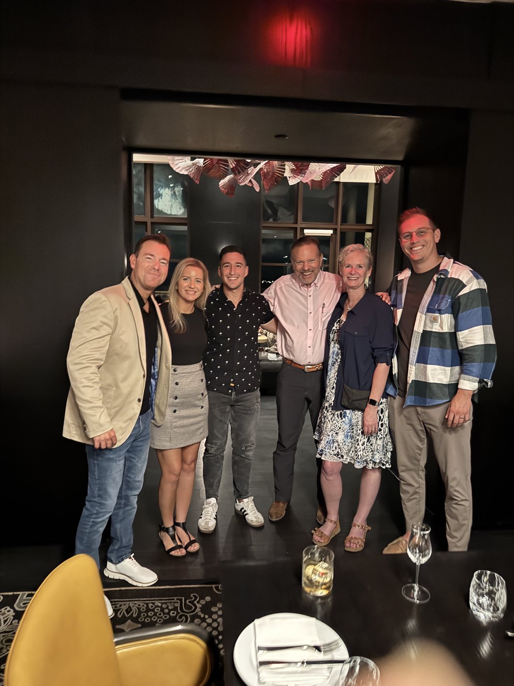 Dinner with the group after a full day of sessions