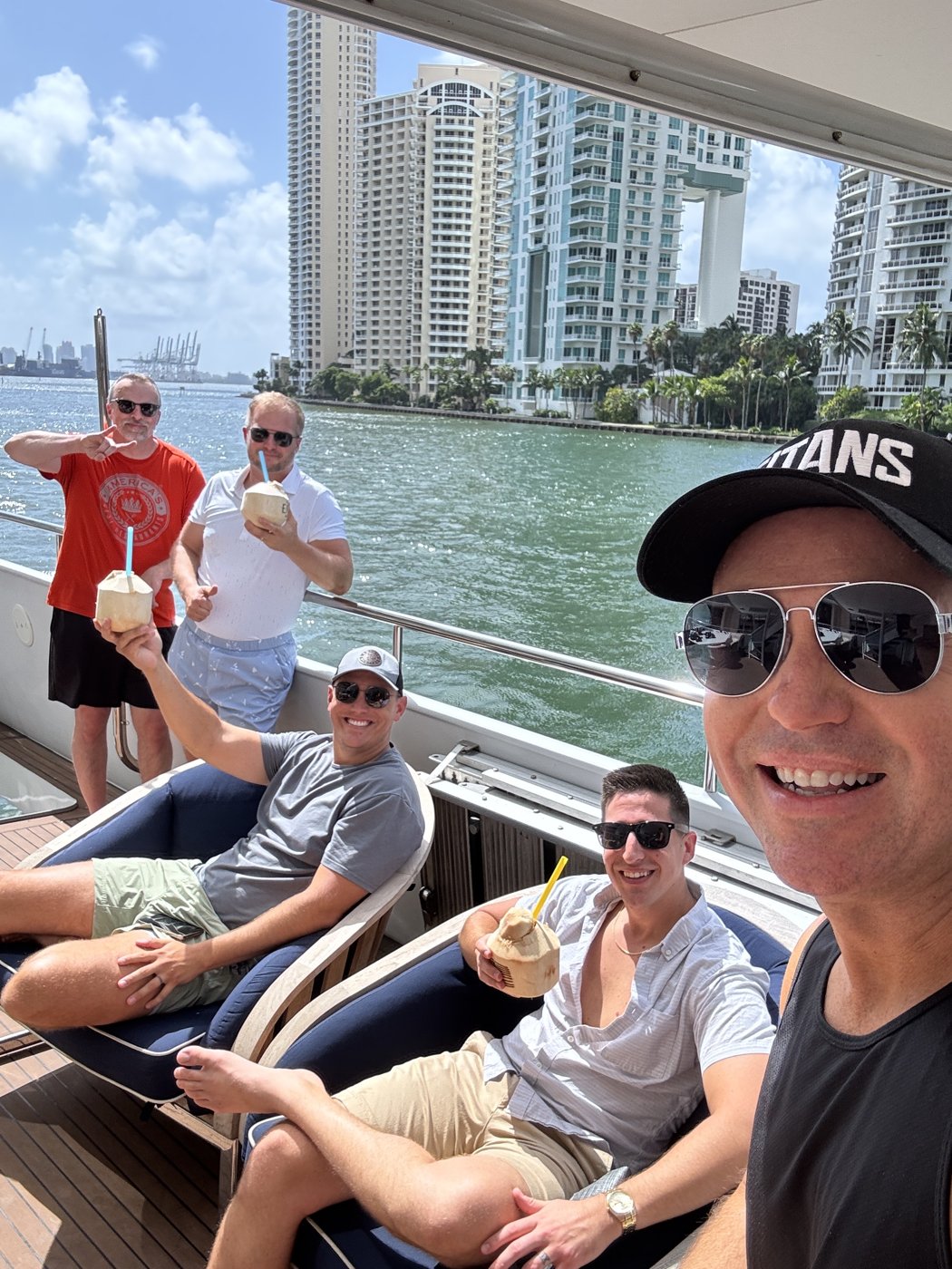 On the water with the Titans group in Miami